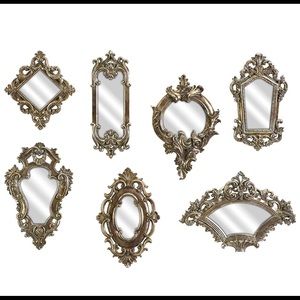 Victorian set of 7 mirrors